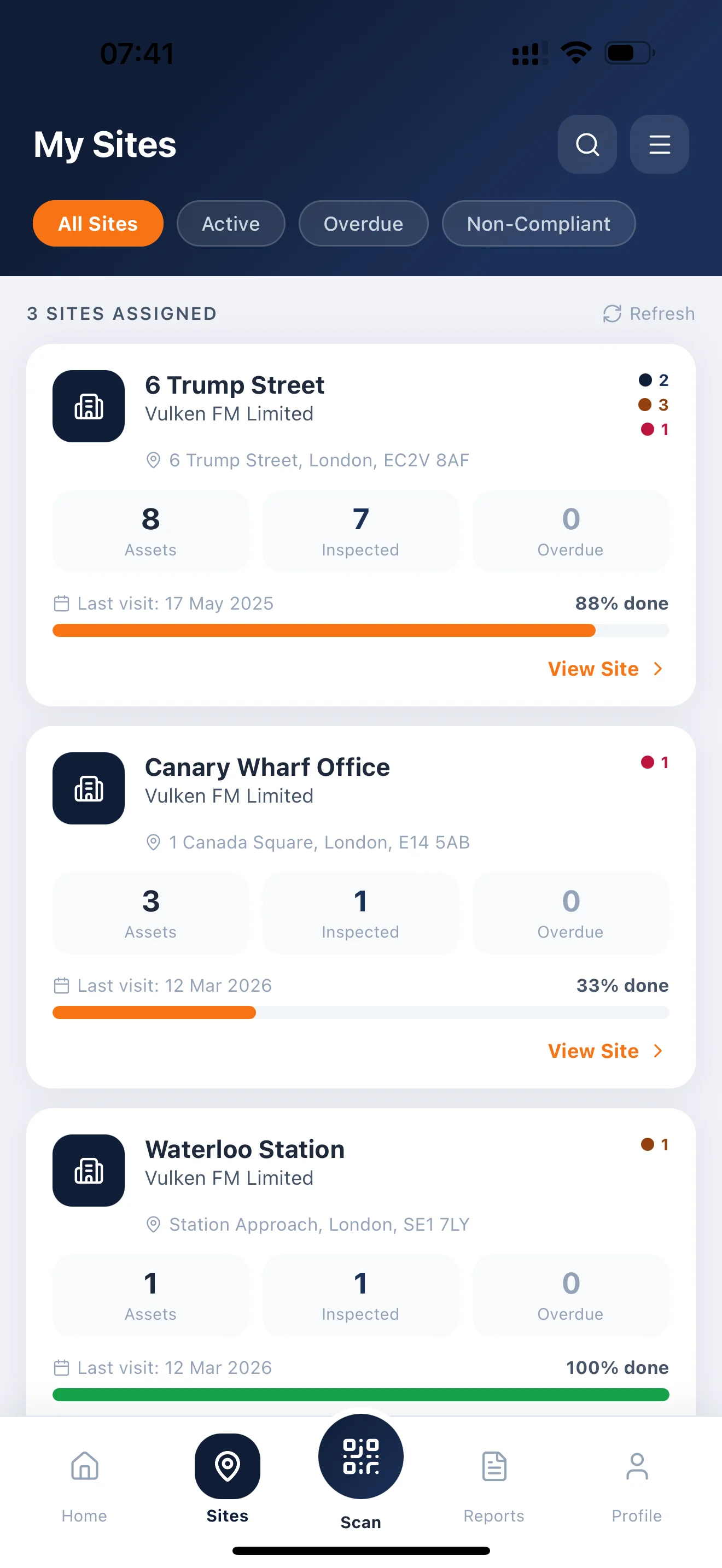 Vulken FM — список объектов и инспекций