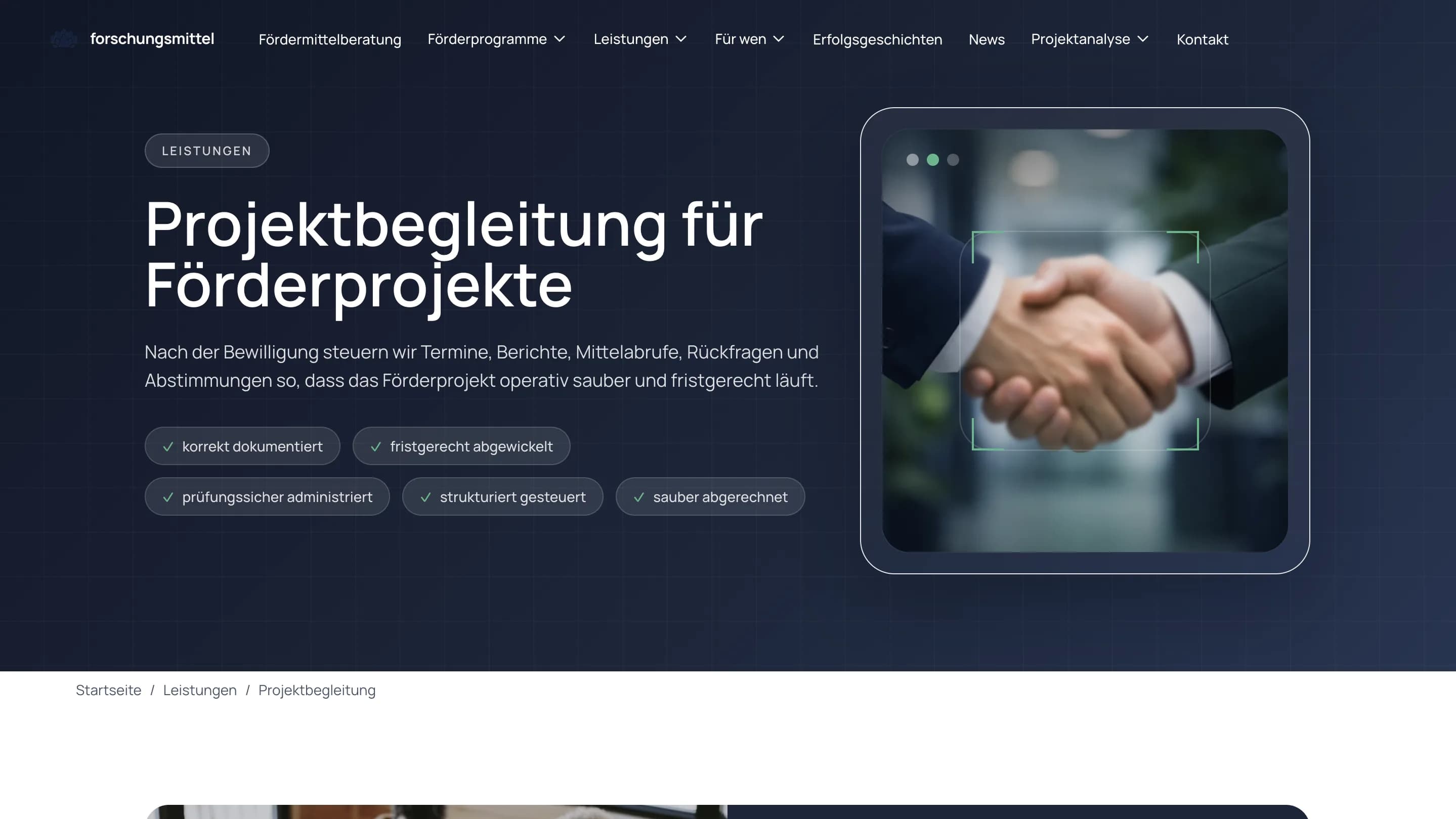 Экран публичного слоя Forschungsmittel 09