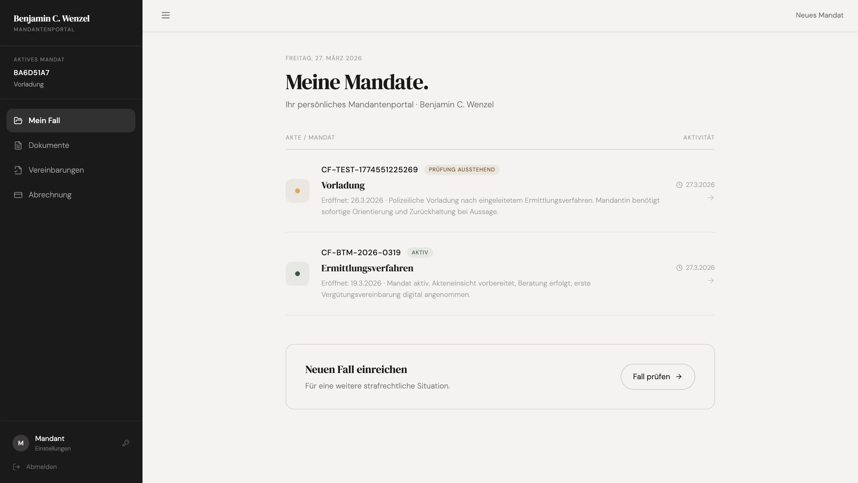 Экран продуктового слоя Wenzel 11