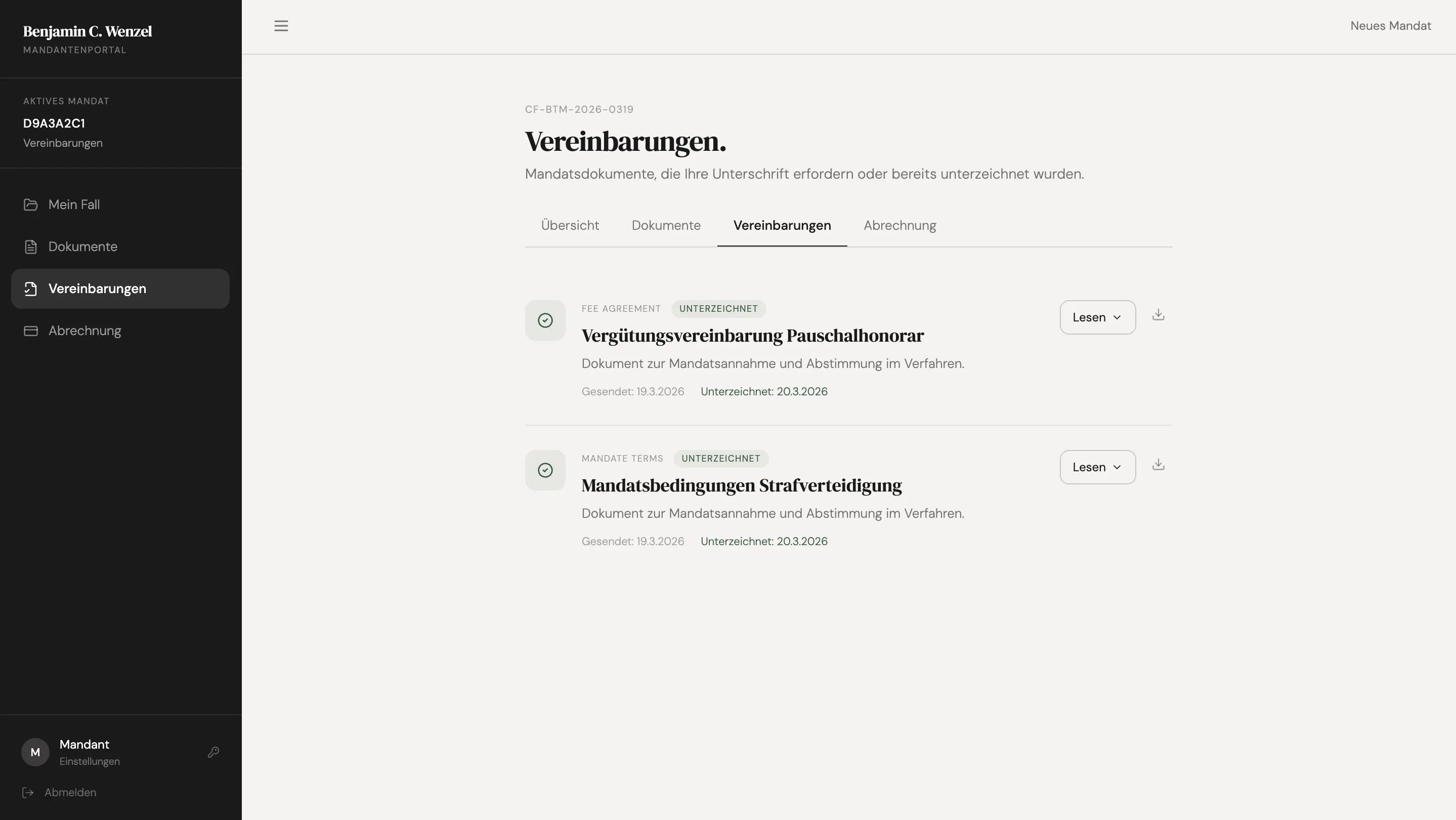 Экран продуктового слоя Wenzel 14