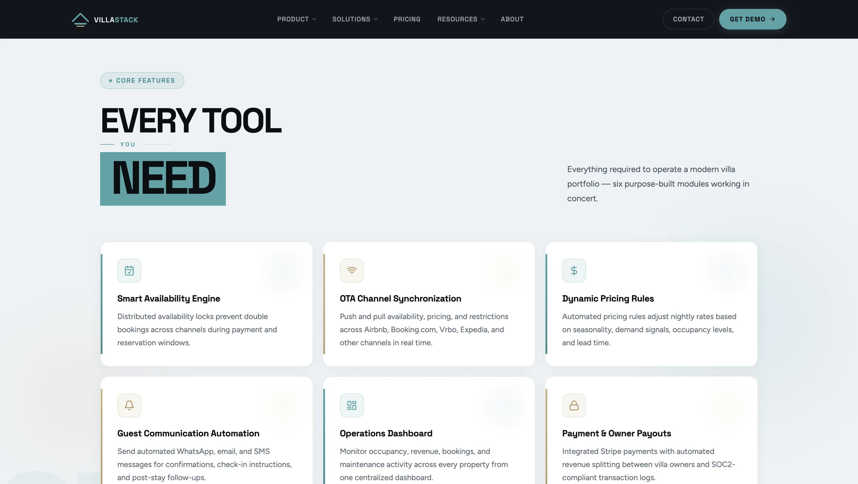 VillaStack — экран 3