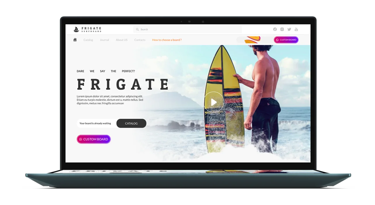 Frigate Surfboards — кейс H-Studio