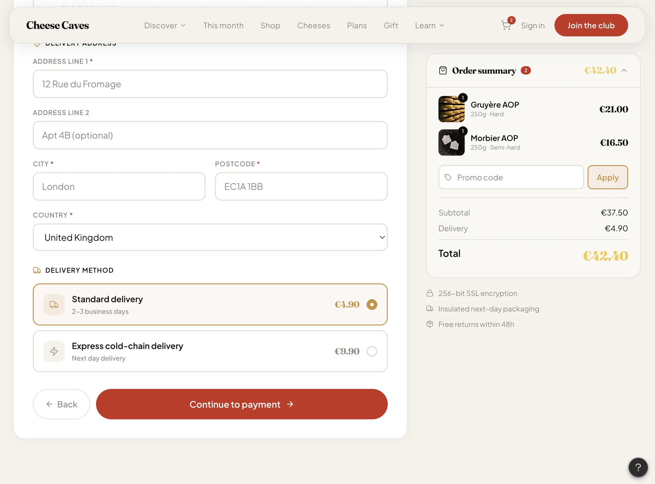 Интерфейс Cheese Caves 42